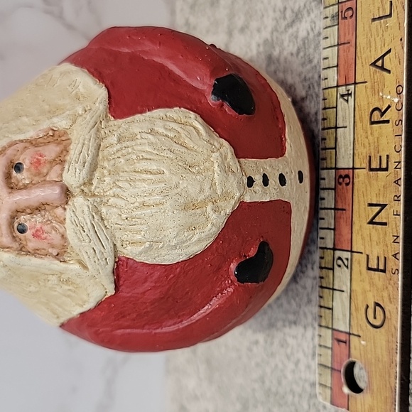Vintage Fairfield Folk Art Santa Claus Jolly Round Decor - Picture 9 of 9